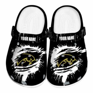 Personalized Iowa Hawkeyes Splash Motif Background Crocs Best selling