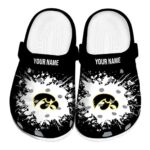 Personalized Iowa Hawkeyes Splatter Background Crocs Best selling