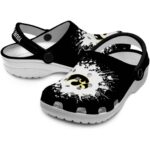 Personalized Iowa Hawkeyes Splatter Background Crocs Best selling