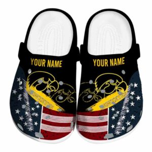 Personalized Iowa Hawkeyes Star Spangled Side Pattern Crocs Best selling
