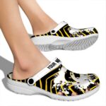Personalized Iowa Hawkeyes Zigzag Paint Burst Crocs Best selling