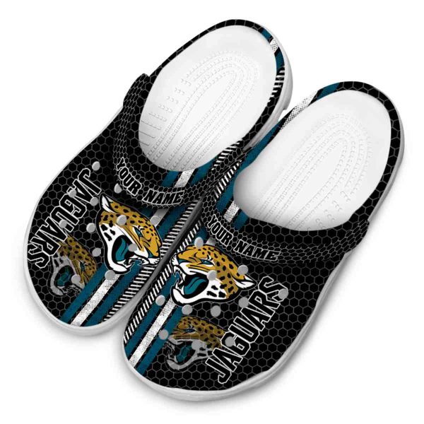 Personalized Jacksonville Jaguars Contrasting Stripes Crocs Trendy