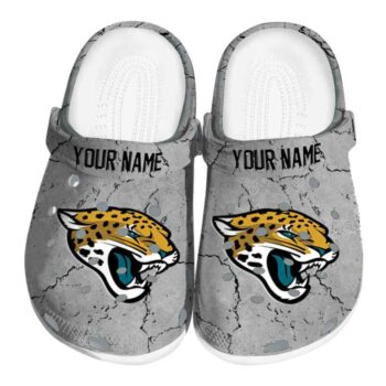 Personalized Jacksonville Jaguars Cracked Texture Crocs Best selling