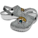 Personalized Jacksonville Jaguars Cracked Texture Crocs Best selling