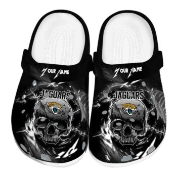 Personalized Jacksonville Jaguars Gothic Skull Crocs Best selling