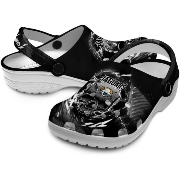 Personalized Jacksonville Jaguars Gothic Skull Crocs Latest Model