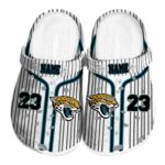 Personalized Jacksonville Jaguars Pinstripe Pattern Crocs Best selling