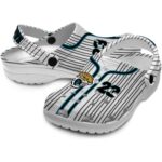 Personalized Jacksonville Jaguars Pinstripe Pattern Crocs Best selling