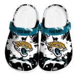 Personalized Jacksonville Jaguars Splatter Pattern Crocs Best selling
