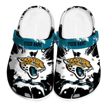 Personalized Jacksonville Jaguars Splatter Pattern Crocs Best selling