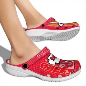 Personalized Kansas City Chiefs Contrasting Stripes Crocs High quality