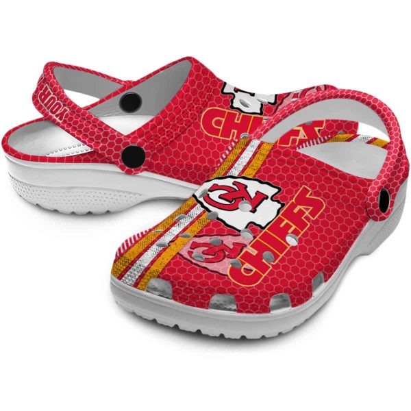 Personalized Kansas City Chiefs Contrasting Stripes Crocs Latest Model