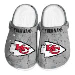 Personalized Kansas City Chiefs Cracked Texture Crocs Best selling