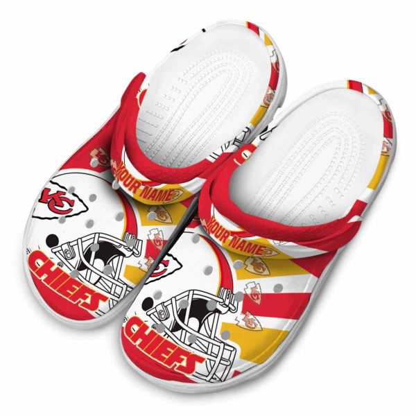 Personalized Kansas City Chiefs Football Helmet Crocs Trendy