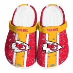 Personalized Kansas City Chiefs Vertical Stripes Crocs Best selling