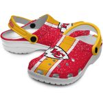 Personalized Kansas City Chiefs Vertical Stripes Crocs Best selling