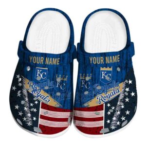 Personalized Kansas City Royals Star Spangled Side Pattern Crocs Best selling
