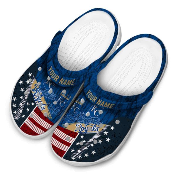 Personalized Kansas City Royals Star Spangled Side Pattern Crocs Trendy