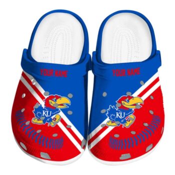 Personalized Kansas Jayhawks Baseball Motif Crocs Best selling