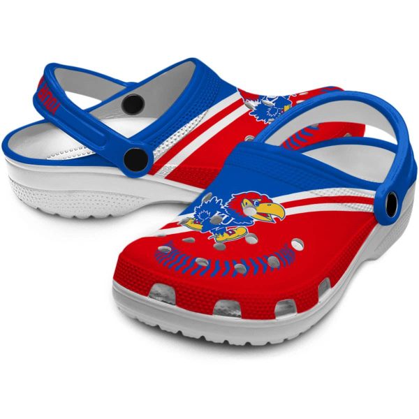 Personalized Kansas Jayhawks Baseball Motif Crocs Latest Model