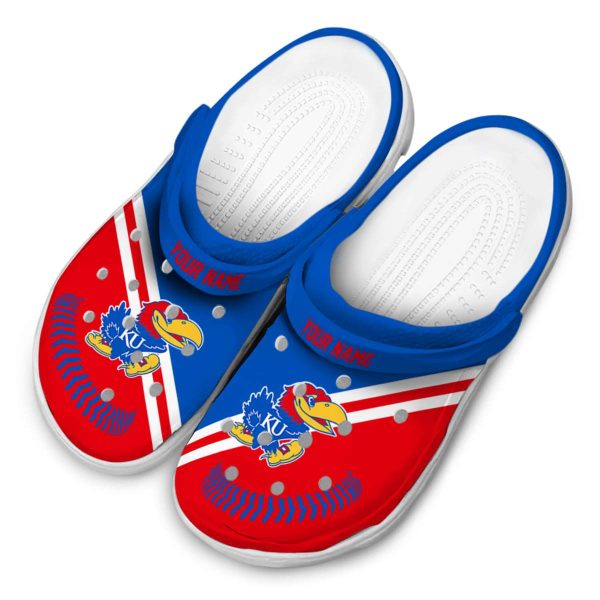 Personalized Kansas Jayhawks Baseball Motif Crocs Trendy