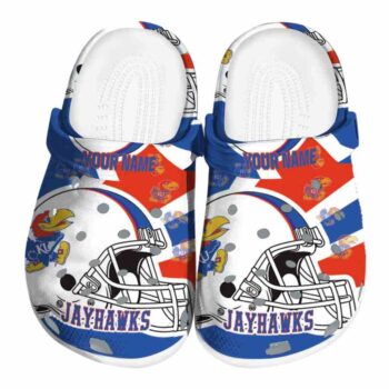 Personalized Kansas Jayhawks Football Helmet Crocs Best selling