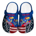 Personalized Kansas Jayhawks Star Spangled Side Pattern Crocs Best selling
