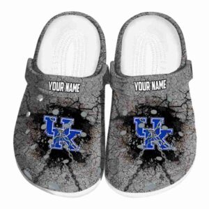 Personalized Kentucky Wildcats Cracked Ground Texture Crocs Best selling