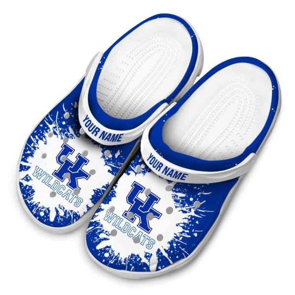 Personalized Kentucky Wildcats Splash Art Crocs Trendy