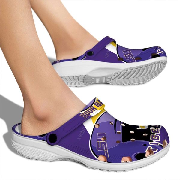 Personalized LSU Tigers Baseball Helmet Crocs High quality