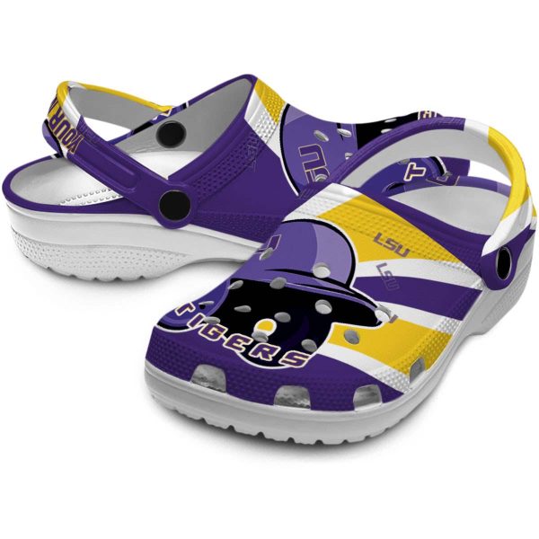 Personalized LSU Tigers Baseball Helmet Crocs Latest Model