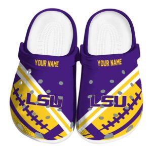 Personalized LSU Tigers Football Motif Crocs Best selling