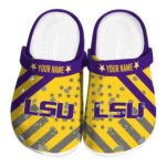 Personalized LSU Tigers Star Spangled Graphic Crocs Best selling