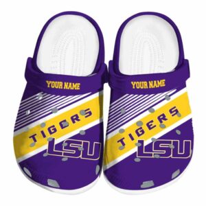 Personalized LSU Tigers Vibrant Dual Tone Crocs Best selling
