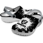 Personalized Las Vegas Raiders Splash Art Crocs Best selling