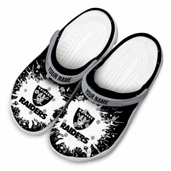 Personalized Las Vegas Raiders Splash Art Crocs Trendy