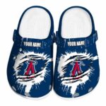 Personalized Los Angeles Angels Splash Motif Background Crocs Best selling