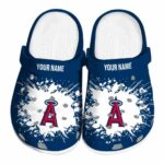 Personalized Los Angeles Angels Splatter Background Crocs Best selling