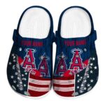 Personalized Los Angeles Angels Star Spangled Side Pattern Crocs Best selling