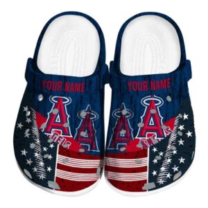 Personalized Los Angeles Angels Star Spangled Side Pattern Crocs Best selling