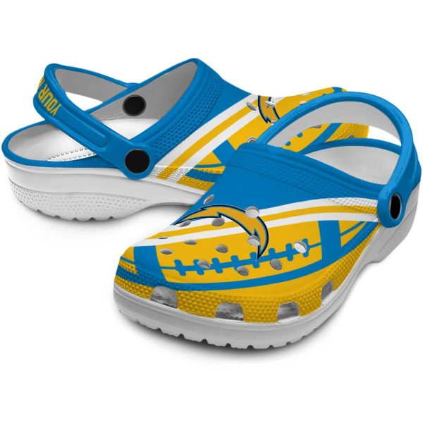 Personalized Los Angeles Chargers Football Motif Crocs Latest Model