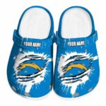 Personalized Los Angeles Chargers Splash Motif Background Crocs Best selling
