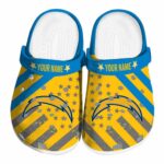 Personalized Los Angeles Chargers Star Spangled Graphic Crocs Best selling