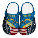Personalized Los Angeles Chargers Star Spangled Side Pattern Crocs Best selling