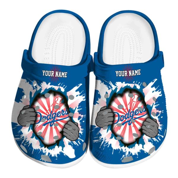 Personalized Los Angeles Dodgers Gripping Hand Crocs Best selling