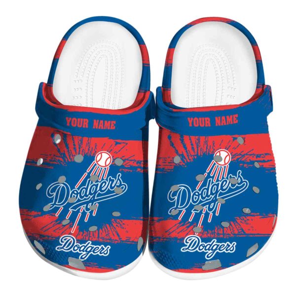 Personalized Los Angeles Dodgers Paint Splatter Graphics Crocs Best selling