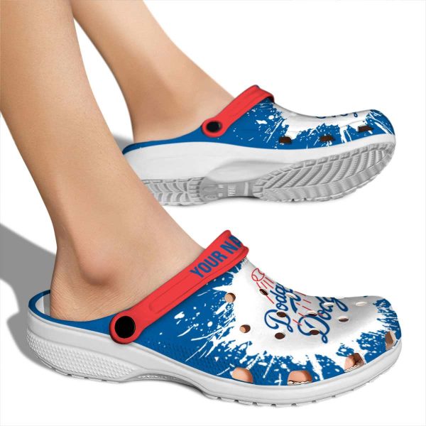 Personalized Los Angeles Dodgers Splash Art Crocs High quality
