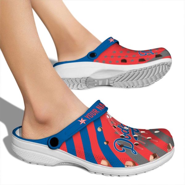 Personalized Los Angeles Dodgers Star Spangled Graphic Crocs High quality