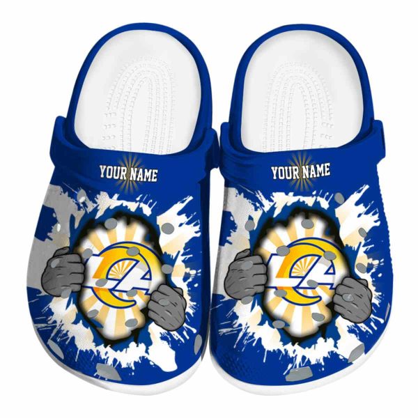Personalized Los Angeles Rams Gripping Hand Crocs Best selling