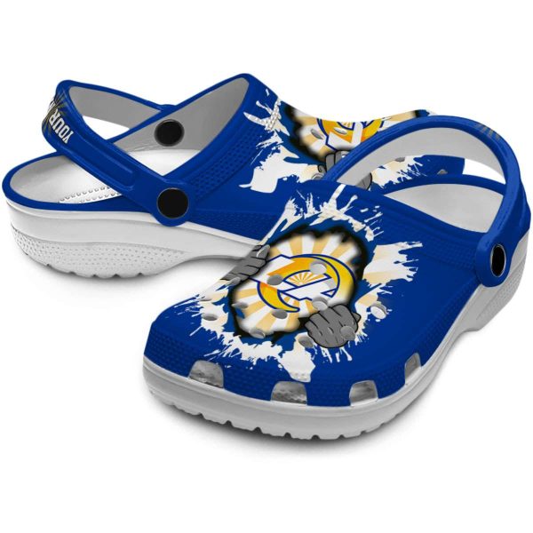 Personalized Los Angeles Rams Gripping Hand Crocs Latest Model